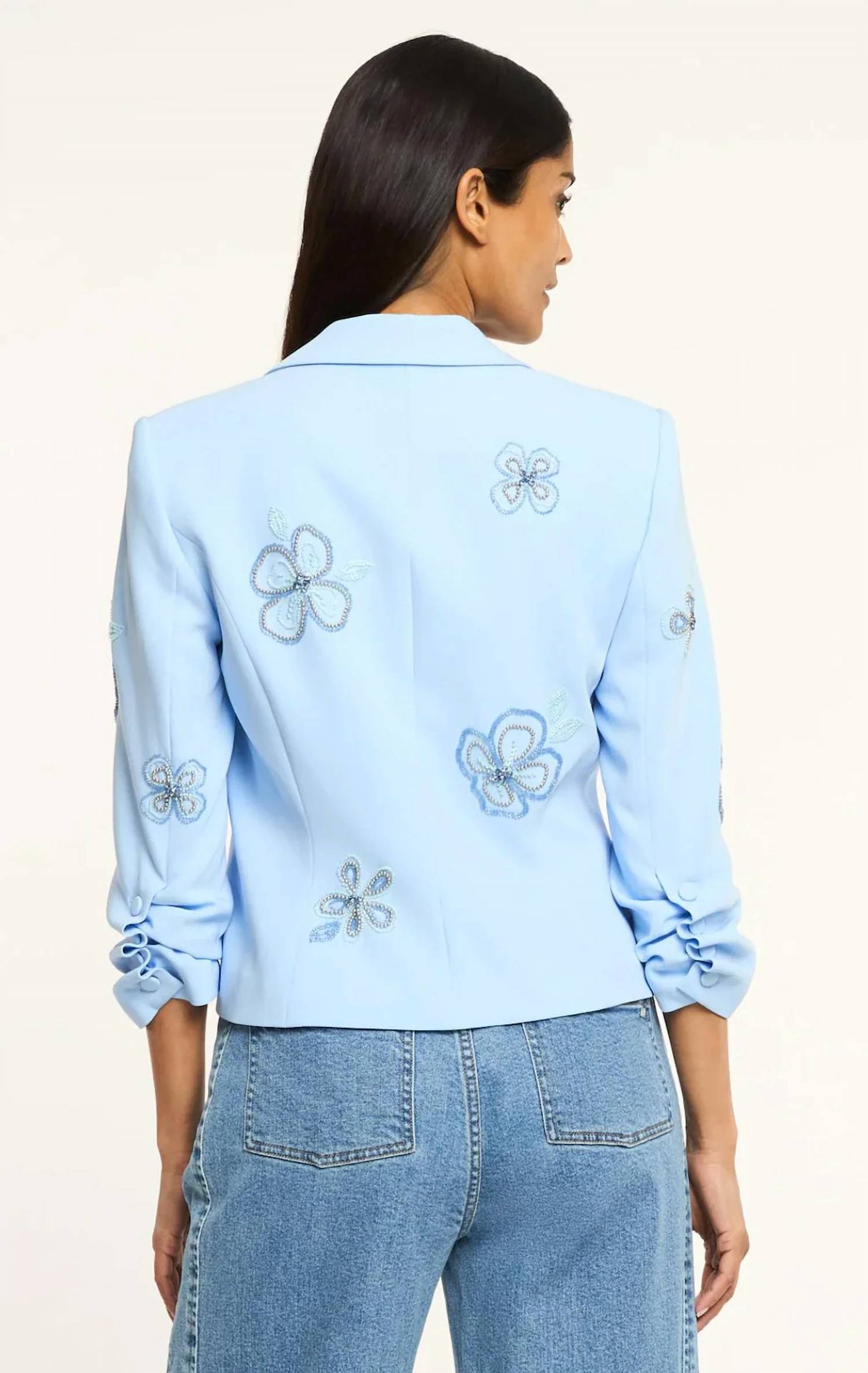 Cinq A Sept - Beaded Flowers Le Petit Khloe Blazer