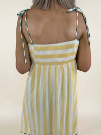 &Merci - Raya Striped Binding Midi Dress
