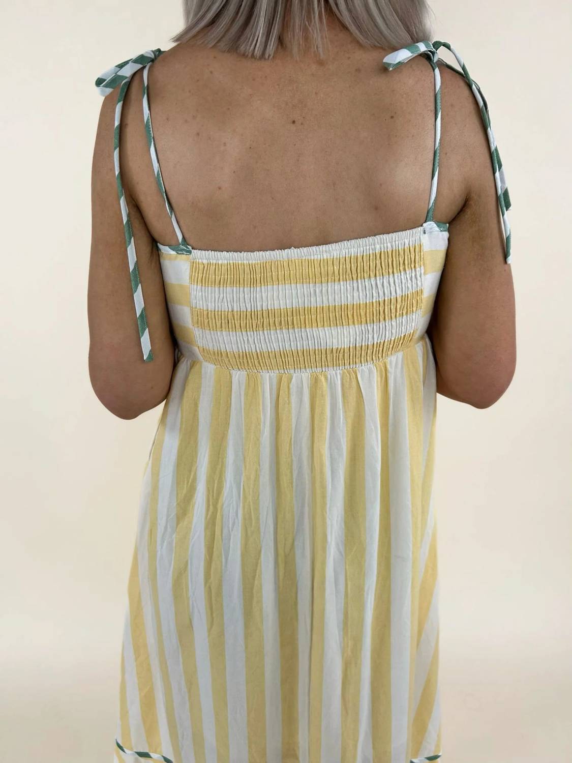 &Merci - Raya Striped Binding Midi Dress