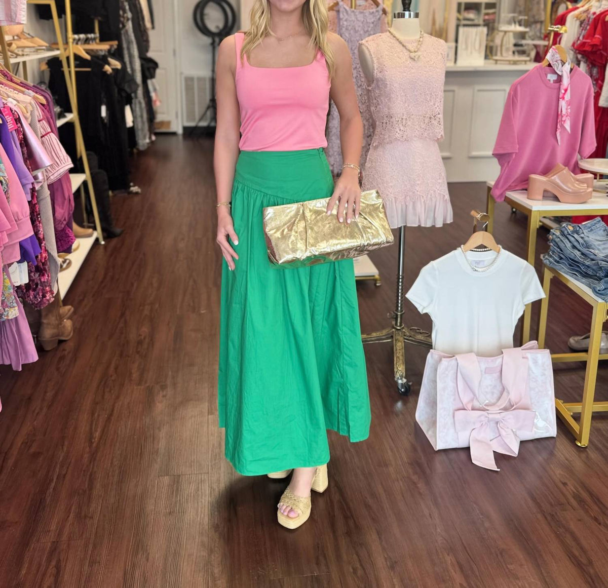 Dolce Cabo - Women's Gathered Midi Skirt