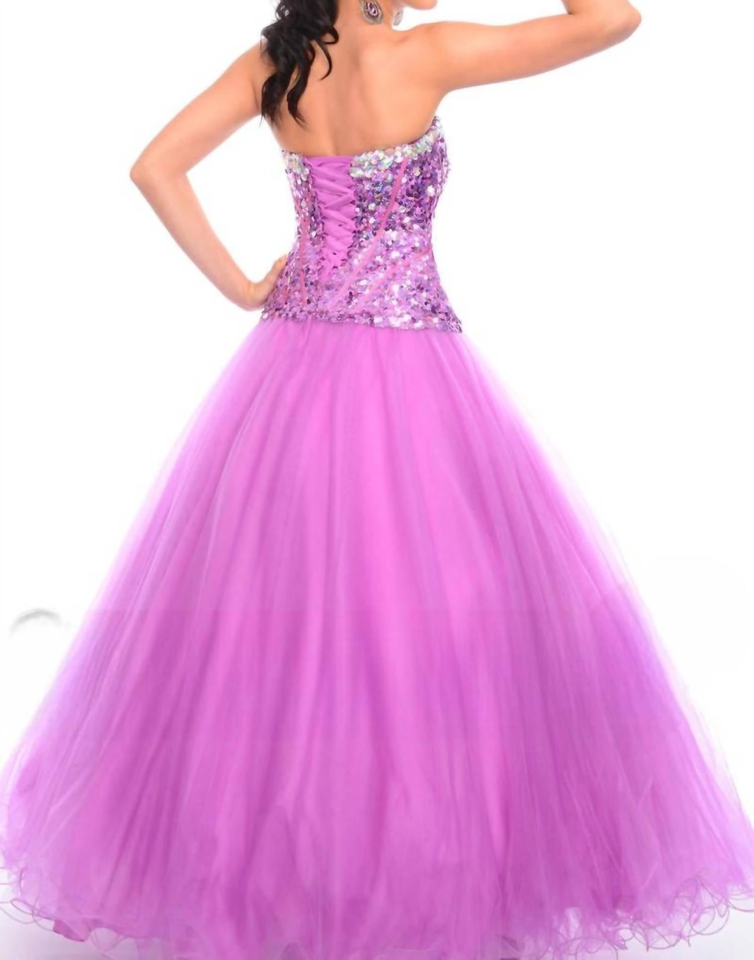 Precious Formals - Fully-sequined Corset Ballgown