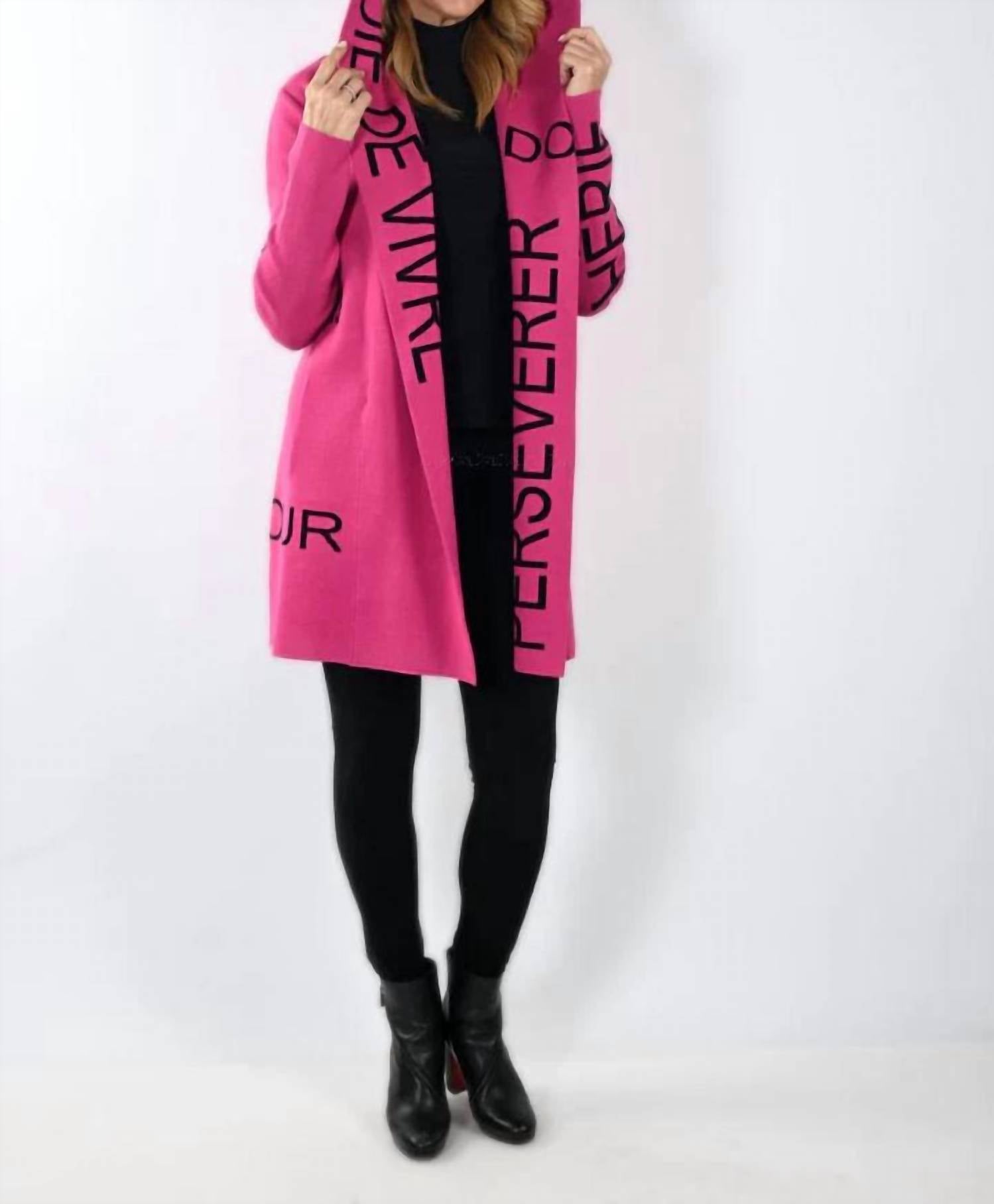 Frank Lyman - Collarless Casual Long Sleeve Cardigan