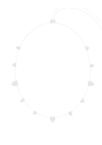 Kendra Scott Women's Adeline Strand Rhodium Metal Necklace in silver - women's jewelry - detail view