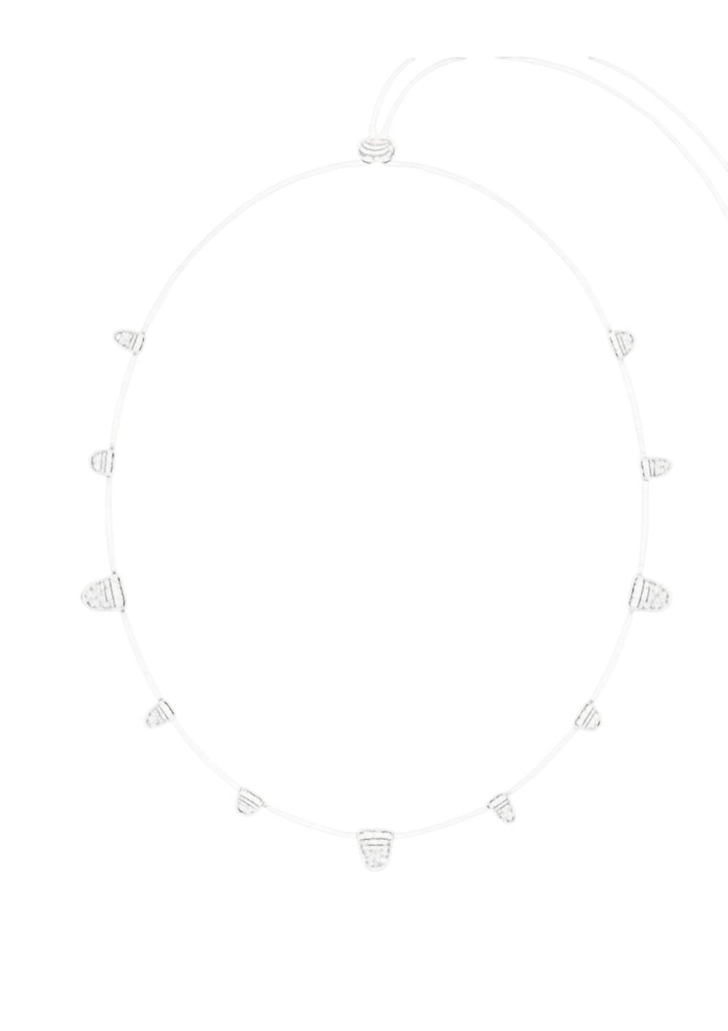 Kendra Scott Women's Adeline Strand Rhodium Metal Necklace in silver - women's jewelry - detail view