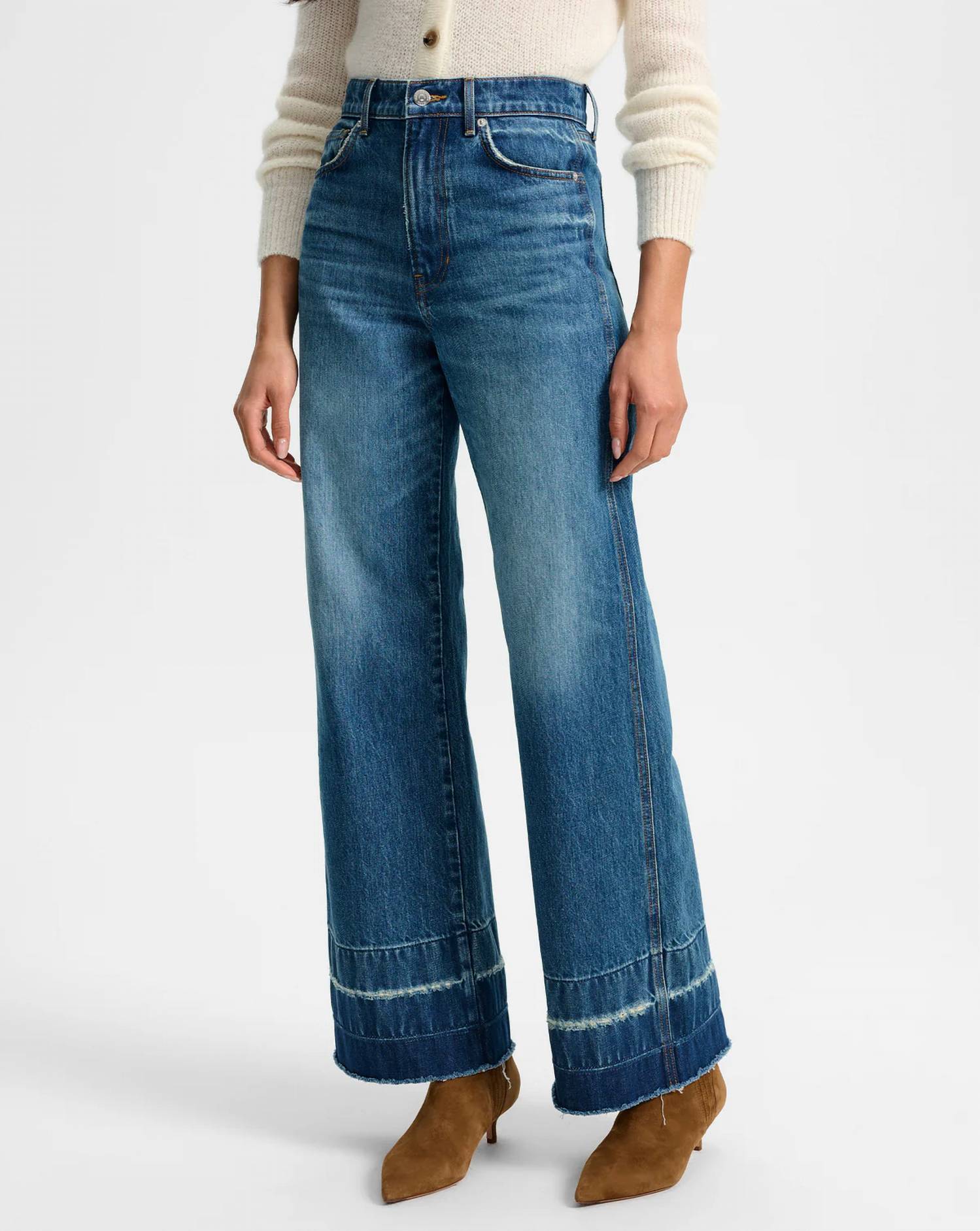 Veronica Beard - Taylor High Rise Wide Leg Jean