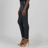 Clara Sun Woo - Liquid Leather Knit Pull On Pants