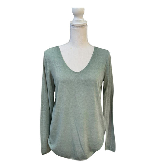 Made In Italy - Women's V-neck Long Sleeved Top