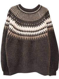 Karen Kane Jacquard Sweater in multi - women's sweater - detail view