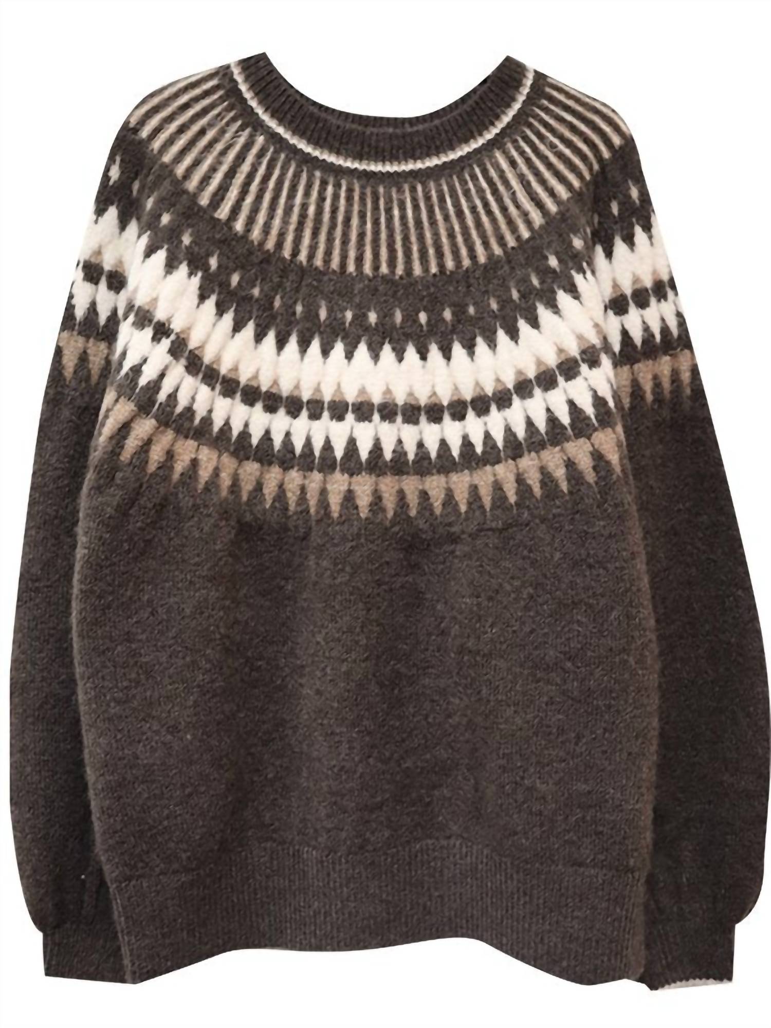 Karen Kane Jacquard Sweater in multi - women's sweater - detail view