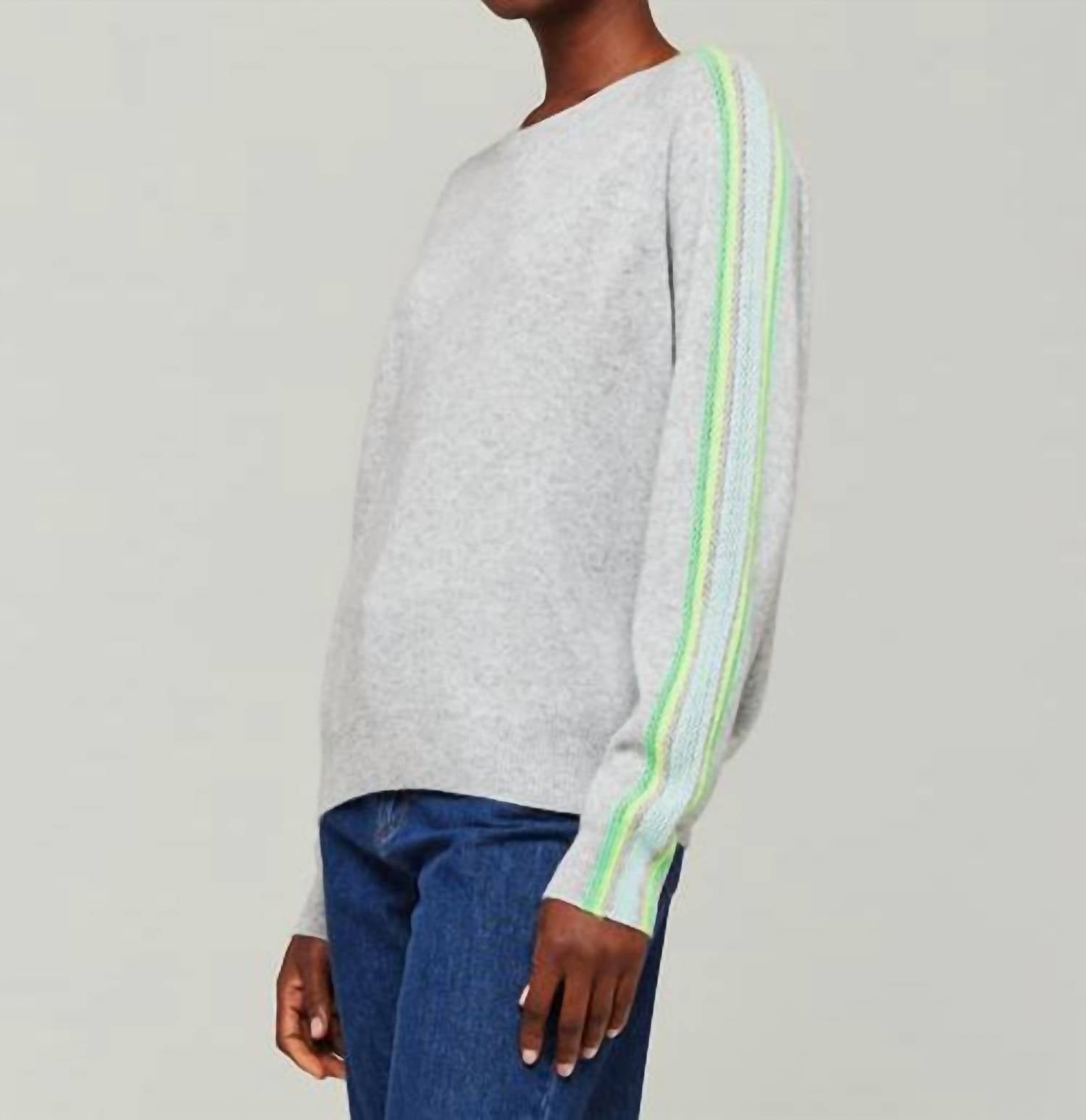 Brodie Cashmere - Mesh Sleeve Cashmere Crew Neck