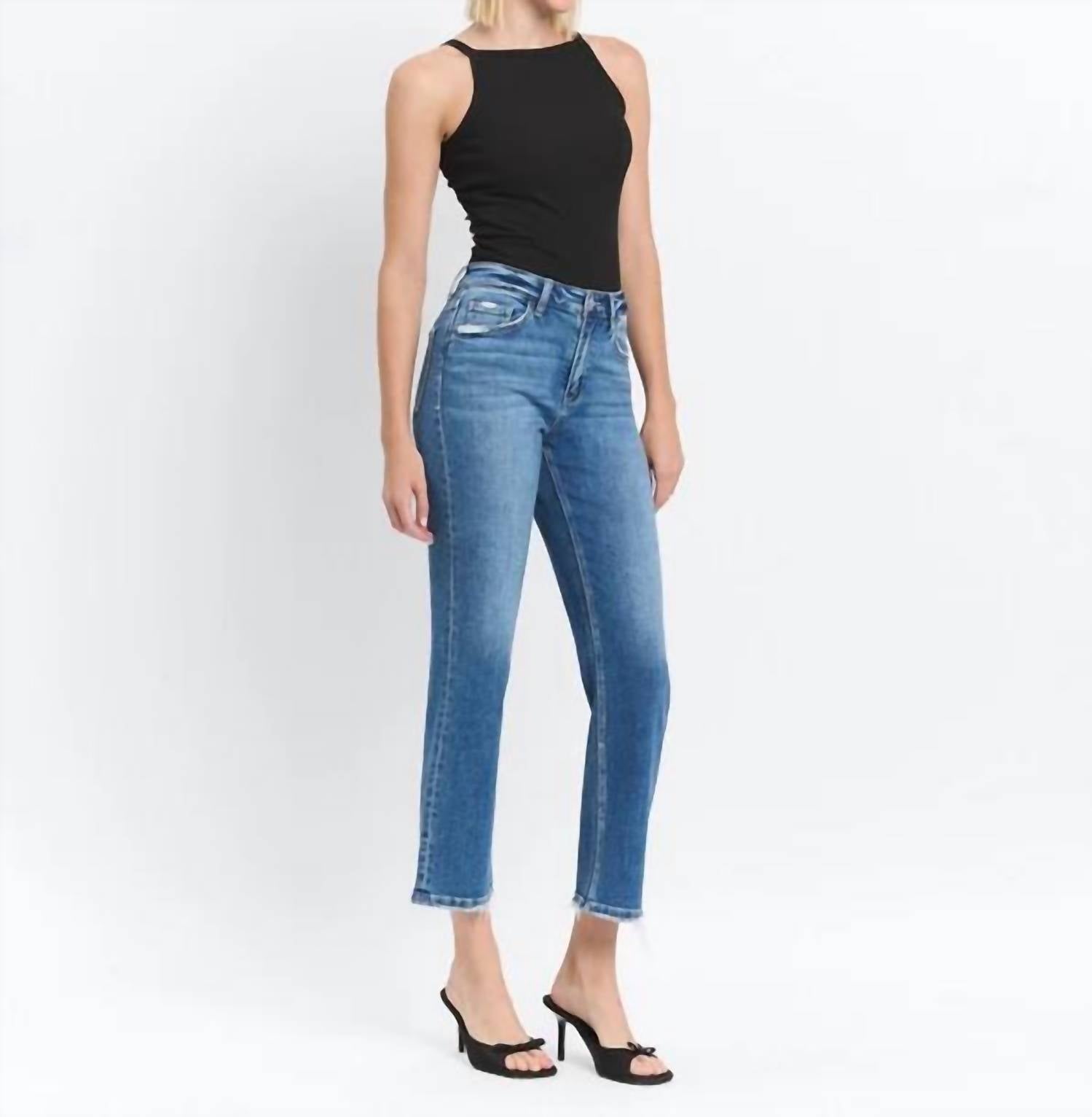 Vervet By Flying Monkey - High Rise Ankle Straight Jeans