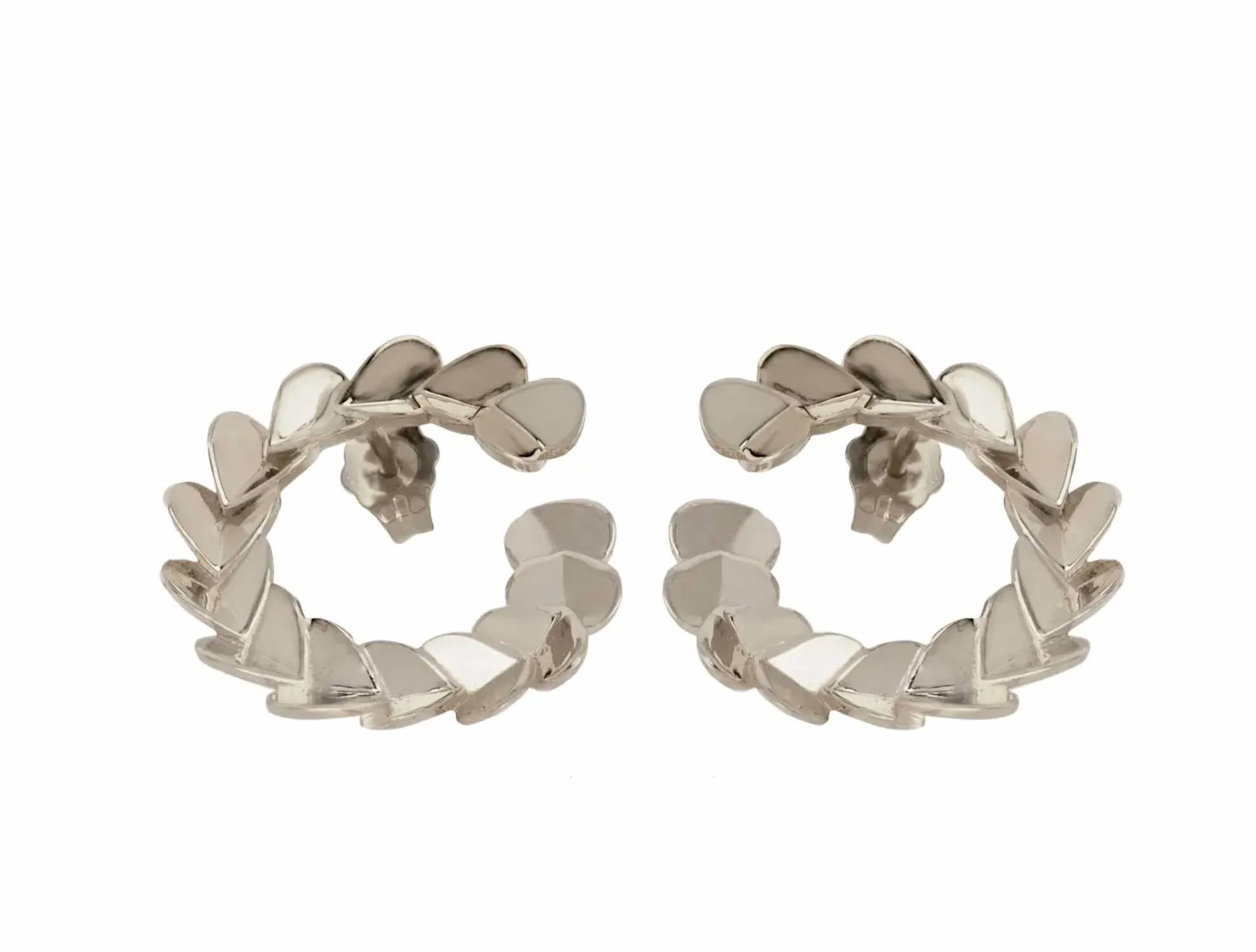 Whimsy Jewelry - Women's Fluttering Hearts Bypass Hoops
