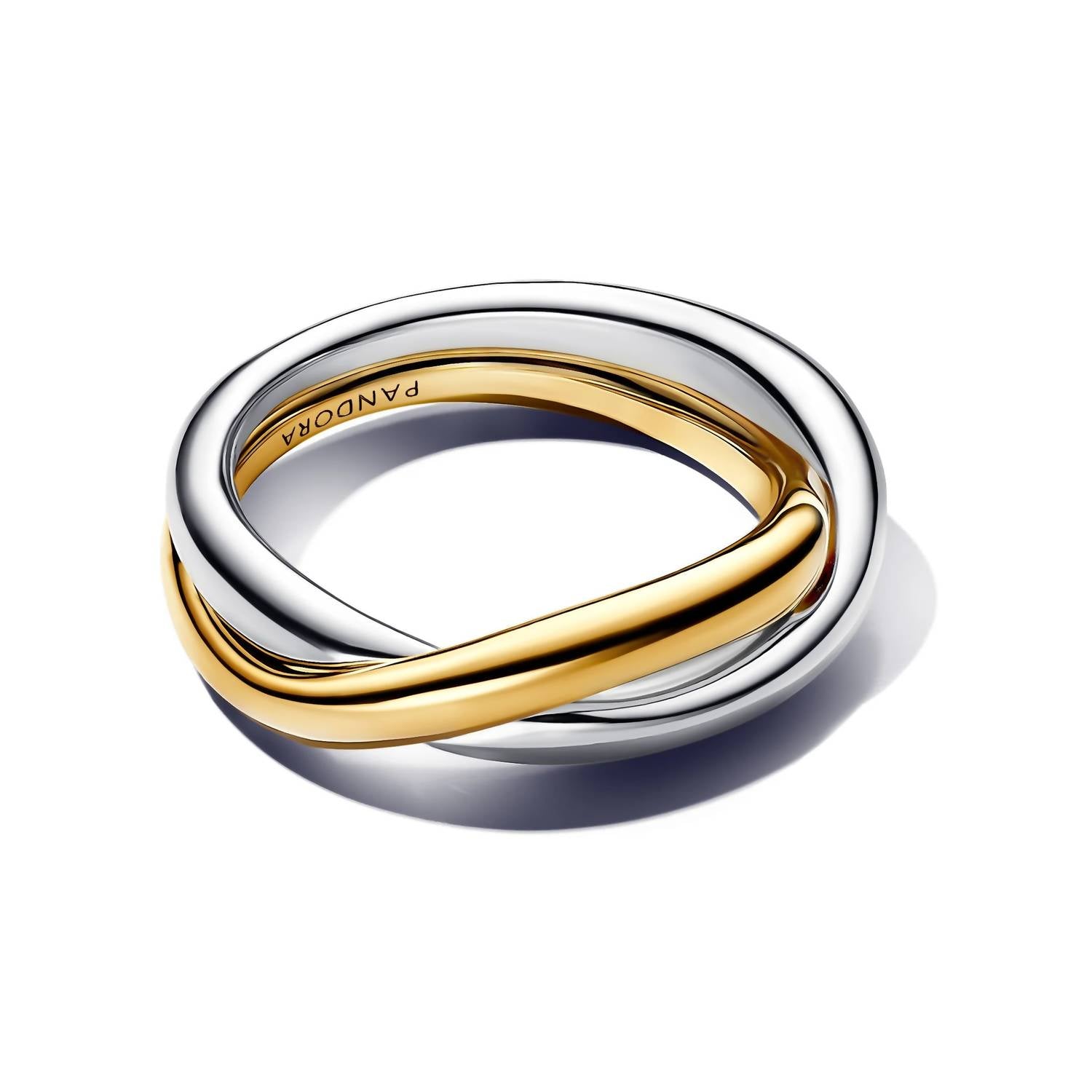 Pandora - Two-tone Entwined Band Ring