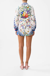 Camilla Wide Waistband Short in tiles darls - women's shorts - alternate view