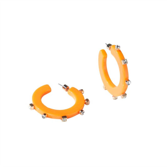 Smith & Co - Women's Large City Girl Jewel Hoop Earrings