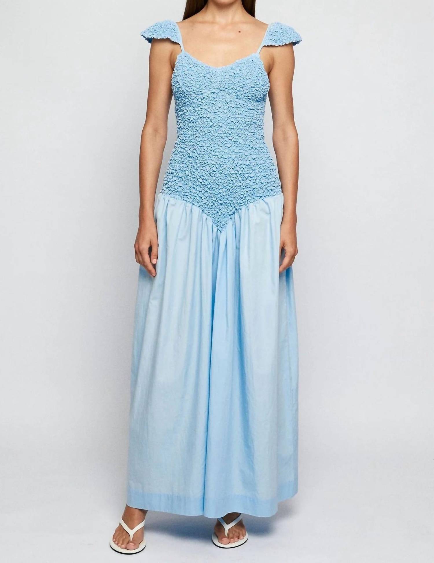 S/W/F - Cap Sleeve Mottled Maxi Dress