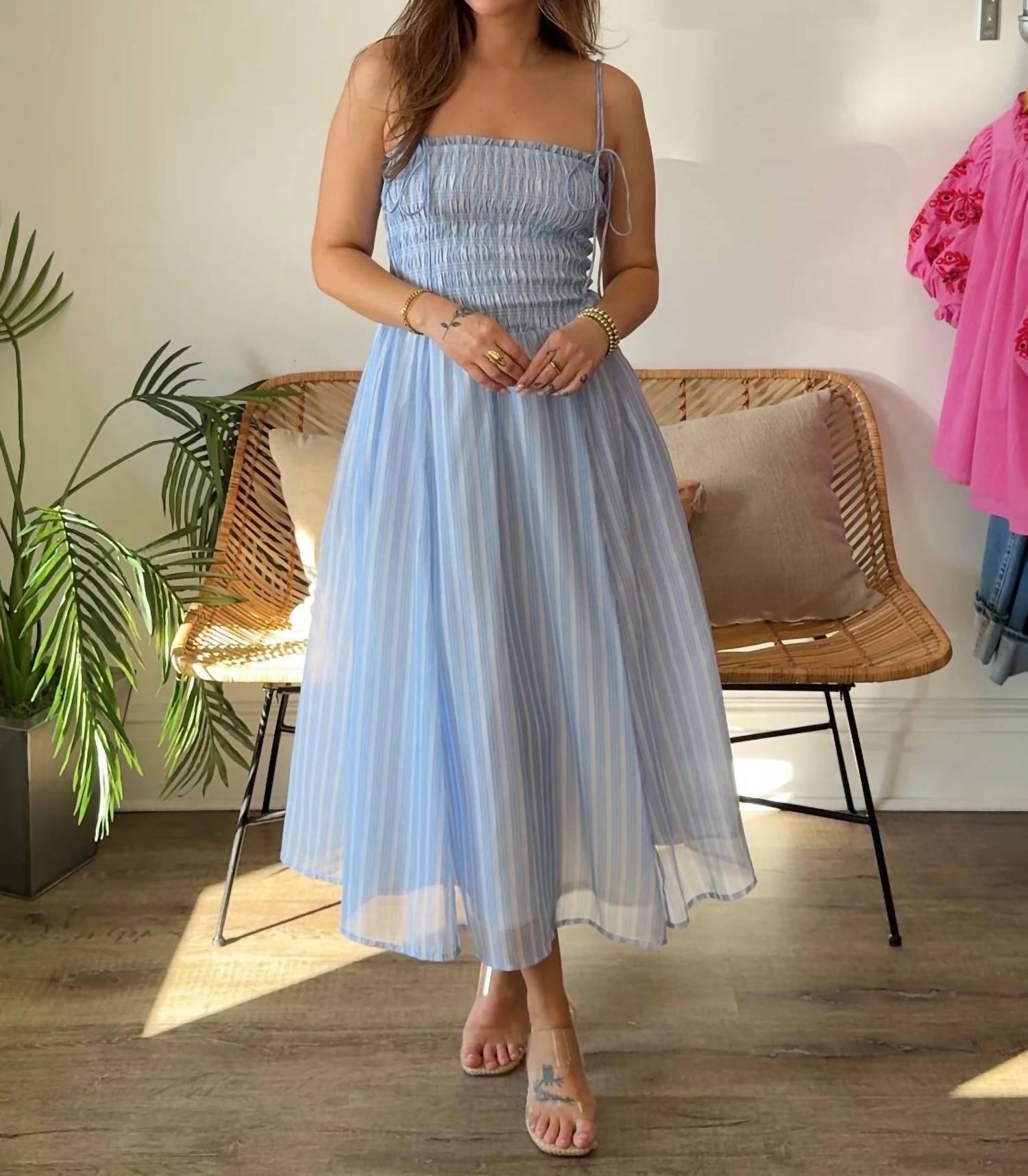 Astr - Harmoni Smocked Midi Dress