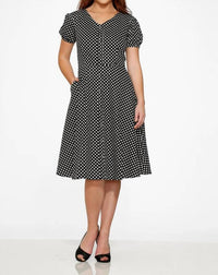 Orchid Bloom - Dolly Dotty Swing Dress