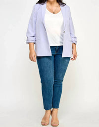 Ellison - Folded Sleeve Blazer - Plus