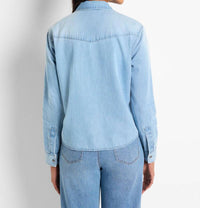 Nic + Zoe - Western Denim Collar Long Sleeve Button Front Shirt