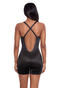 Miraclesuit Show Stopper Low Back All-in-one Bike Short in one bike short in black - women's intimate - alternate view
