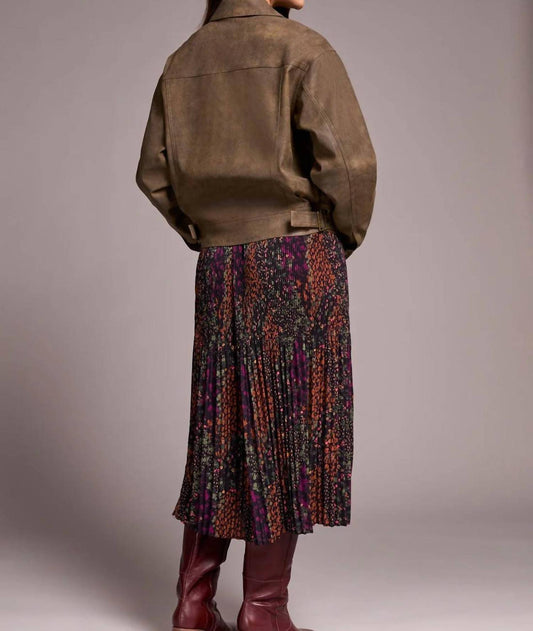 Tribal - Faux Suede Zip Front Jacket