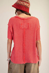 Easel - Mineral Washed Waffle Top