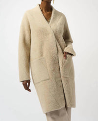 Joseph Ribkoff - Feather Yarn Sweater Knit Coat
