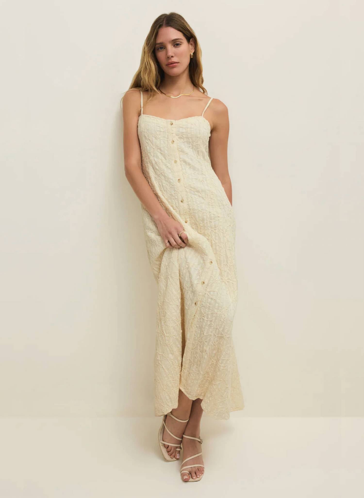 Z Supply - Angel Eyes Textured Strappy Midi Dress