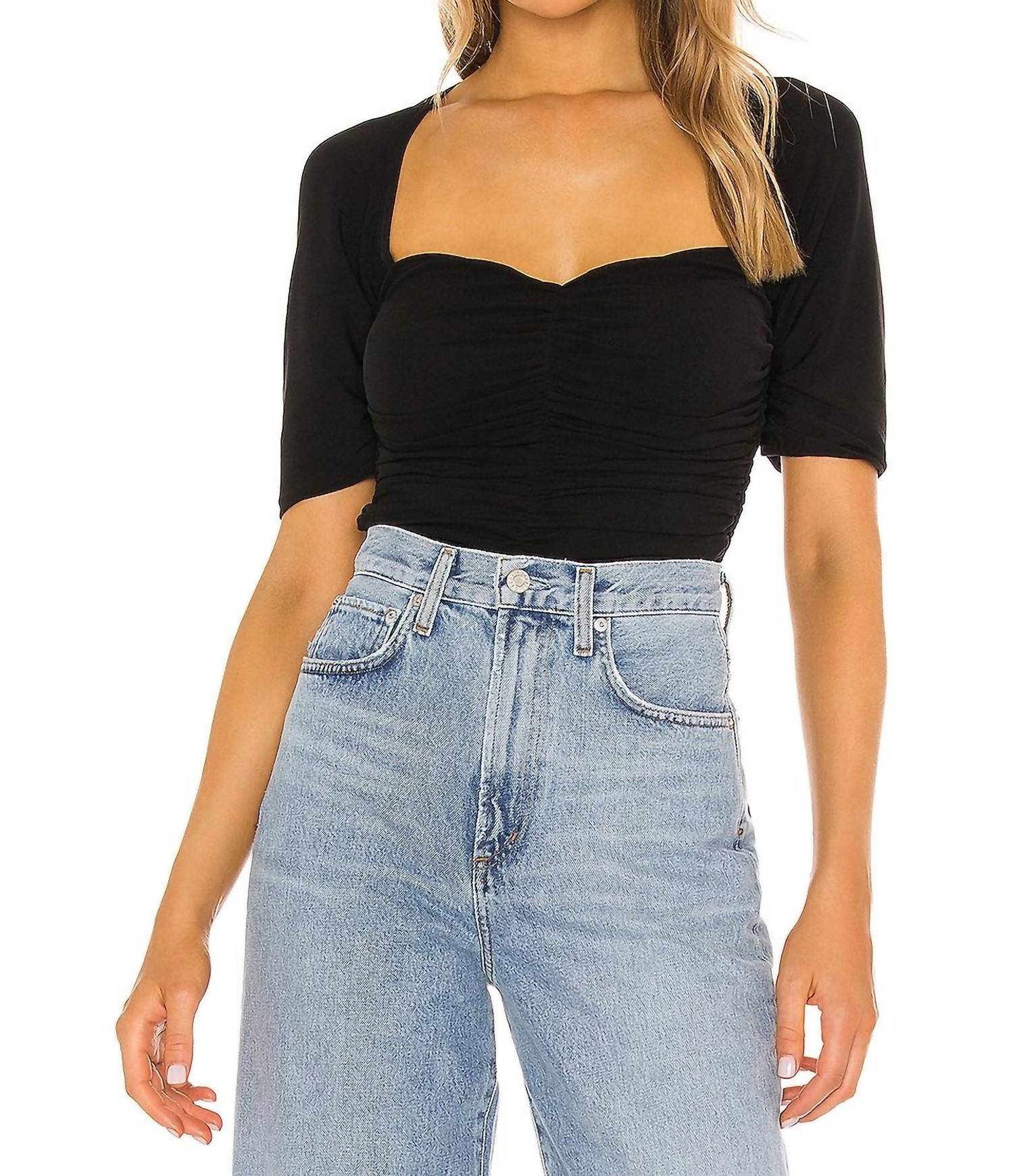 ASTR Zelda Bodysuit in black - women's shirt
