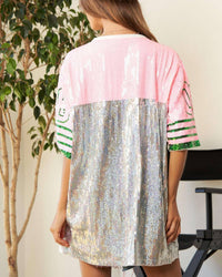 Davi & Dani - Game Day Sequin Jersey Top