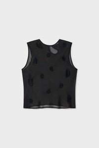 Silk Laundry - Sleeveless Feather Blouse