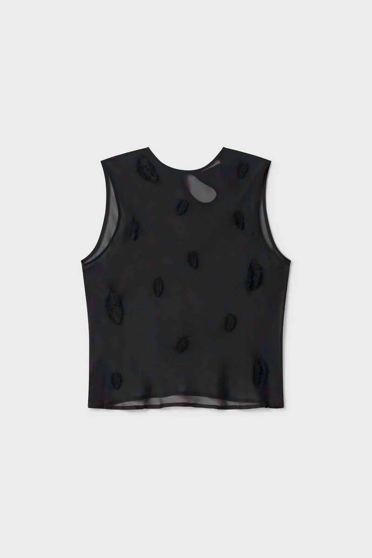 Silk Laundry - Sleeveless Feather Blouse