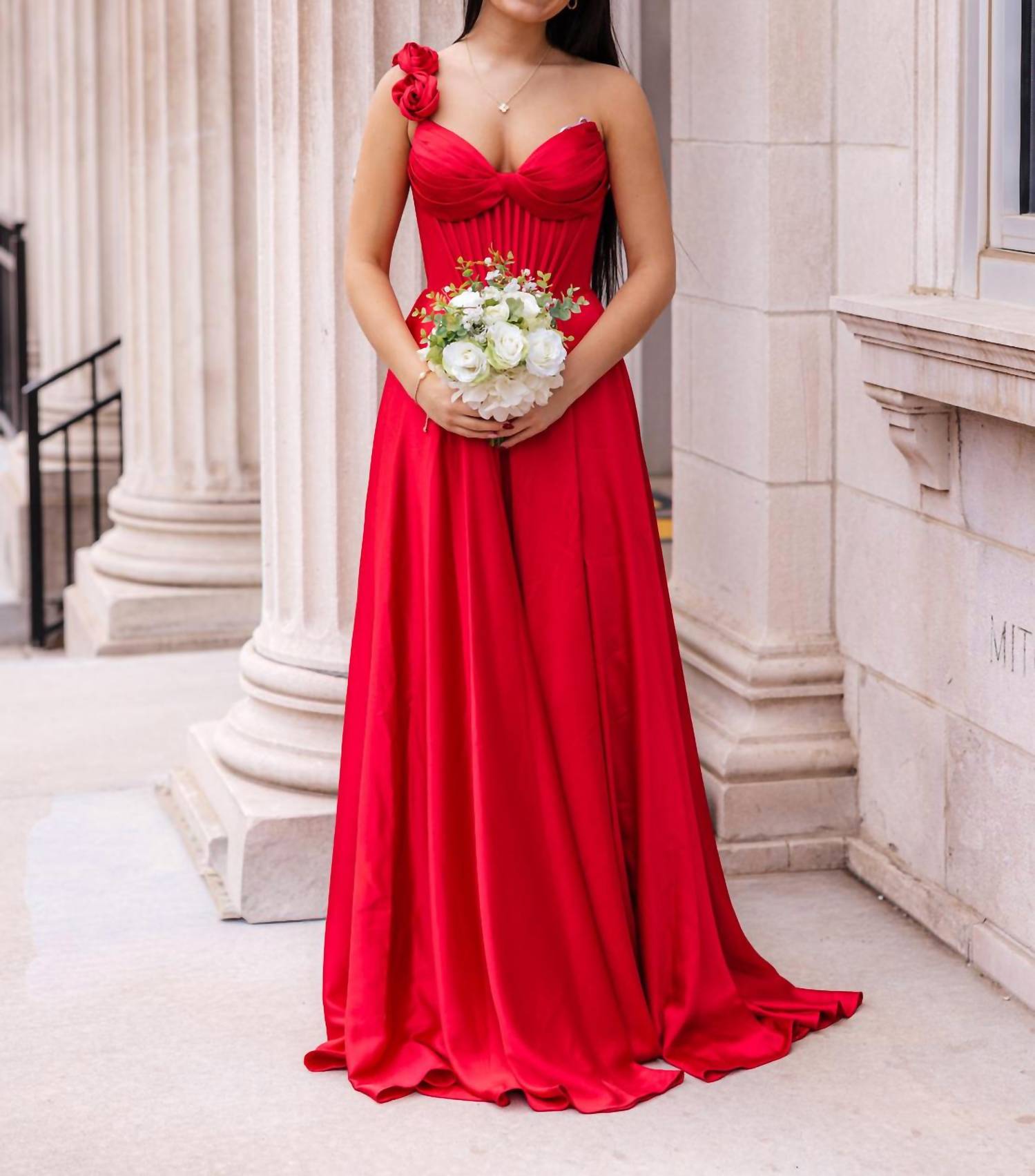 Rachel Allan Women's Prom Dress in lipstick - women's dress - alternate view