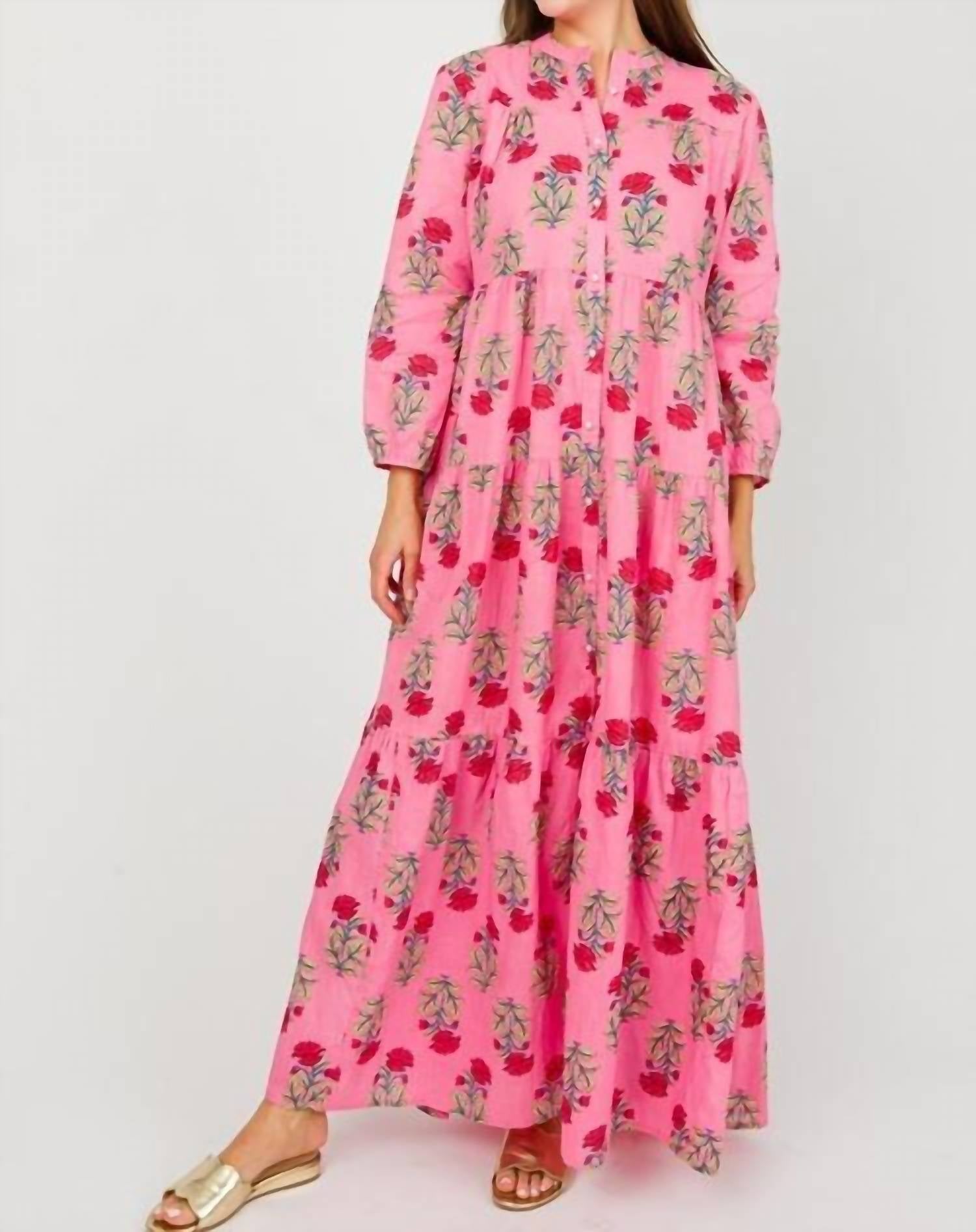 Just Darviny - Boho Long Sleeve Maxi Dress