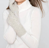 Kinross Women's Luxe Cable Gloves in agate - women's accessory