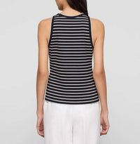 Lafayette 148 - Striped Cotton Rib Racerback Tank Top