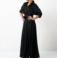 Locker Room - Maxi Shirt Dress With Vegan Leather Belt