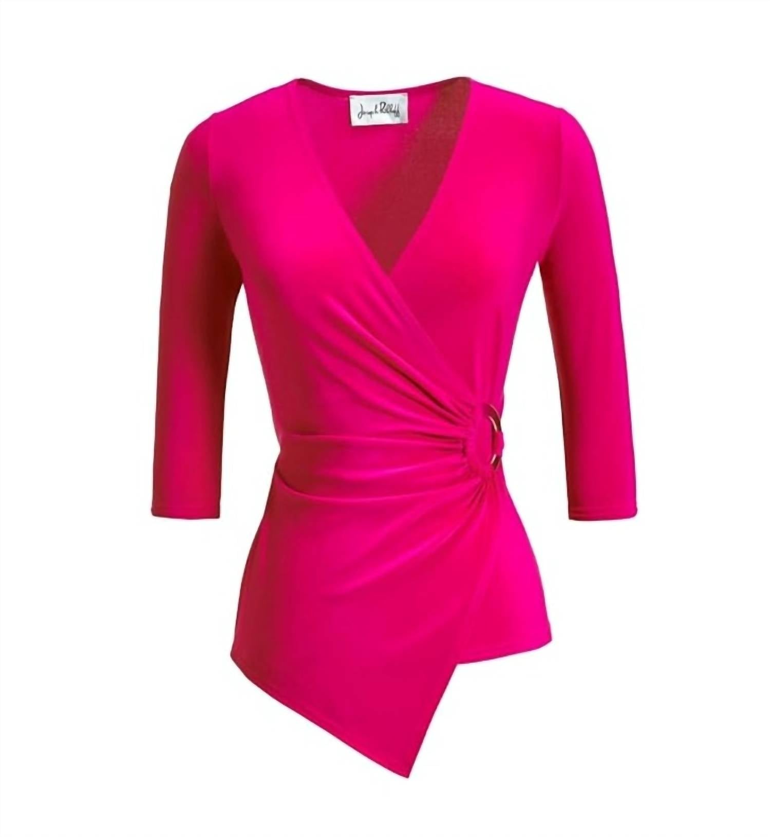 Joseph Ribkoff - Women's Cross Over Jersey Knit Top
