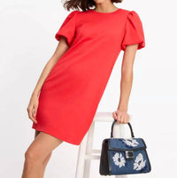 Kate Spade - Ponte Puff Sleeve Short Sleeve Mini Dress