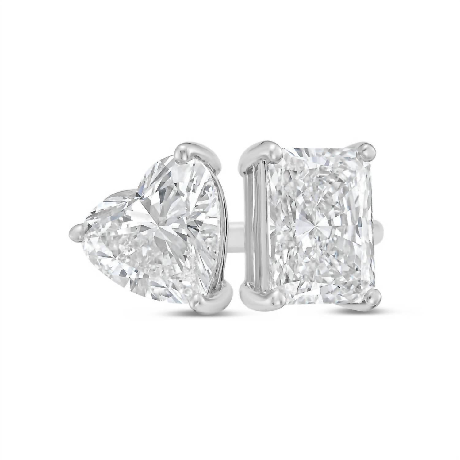 Diana M Jewels - Women's Radiant & Heart Lab-Grown Diamond Fashion Ring (3.00 Ct) - Signature