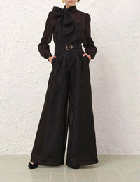 Zimmermann Women's Dream Wide Leg Pant in black - women's pants