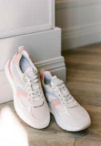 NeroGiardini Women's Velour Yogurt Poppy Sneaker in ecru - women's sneaker