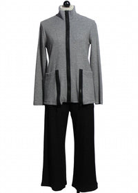 Compli K - Women's Long Sleeve Knit Jacket With Zipper