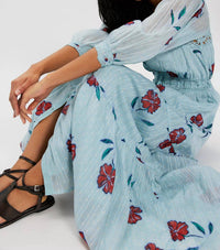 Free People Morning Meadows Long Maxi Dress in pastel blue - women's dress - view 4