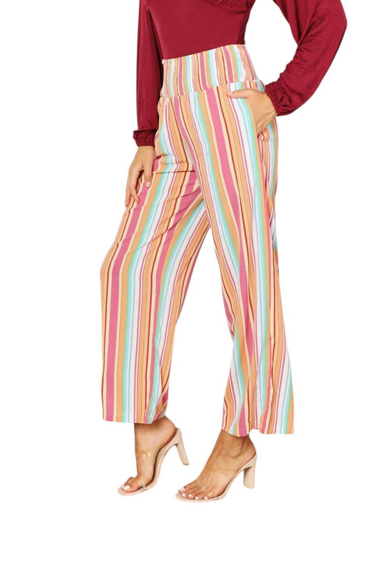 Double Take - Chic Striped Pants With Pockets