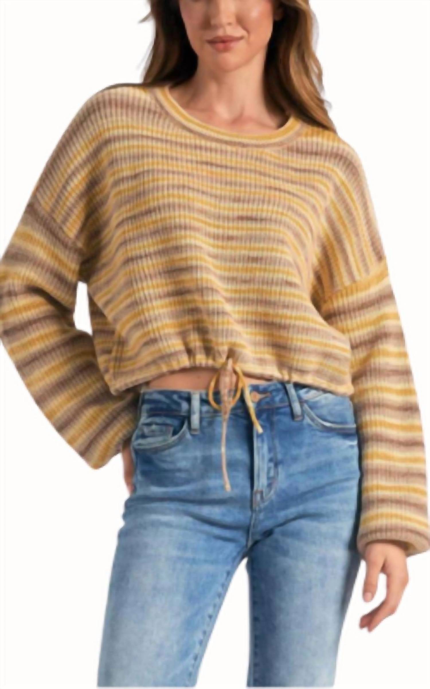 Elan - Drawstring Crew Neck Sweater