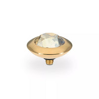 Qudo Women's Tondo Interchangeable Toppers in golden shadow - women's jewelry