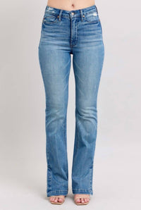 Judy Blue - Tummy Control Side Slit Slim Bootcut Jean