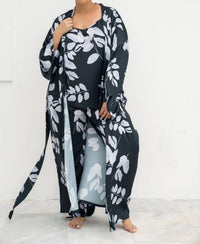 Isayes - Floral Scoopneck Pajama Set - Plus